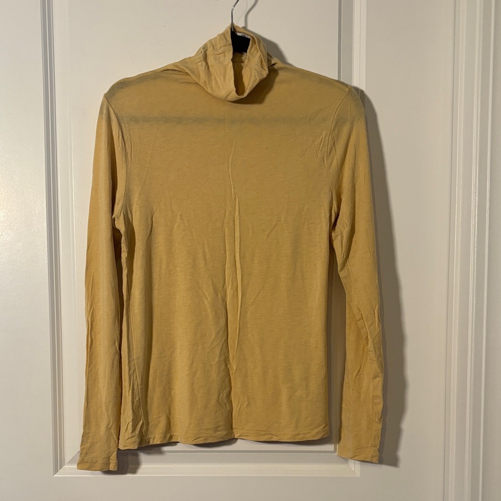 Banana Republic Mustard Turtleneck Top